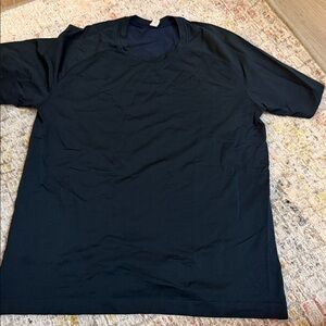 Men's lulu lemon black Crew Neck Short Sleeve Shirt